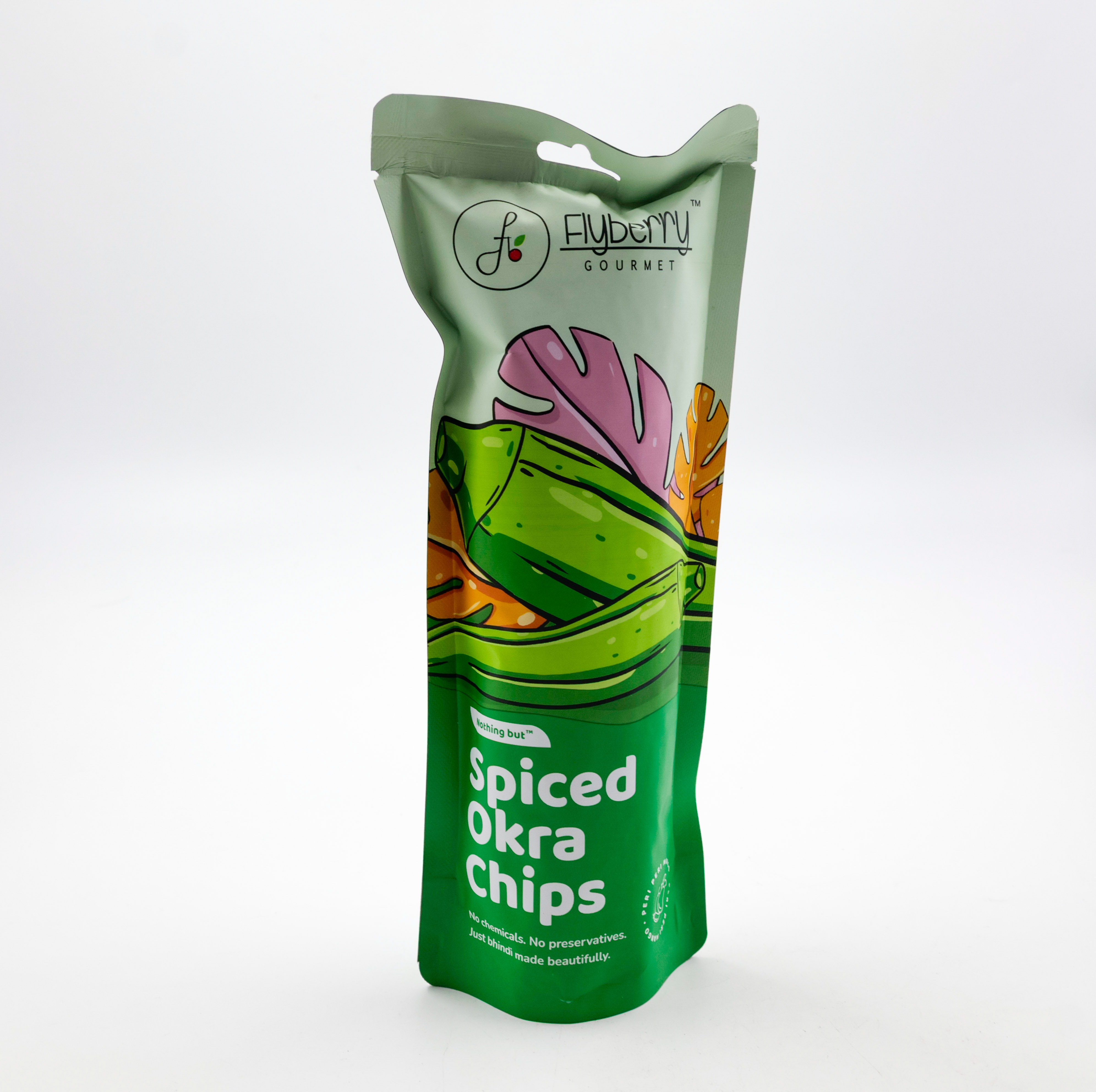 Flyberry Chips Spiced Okra 25grams